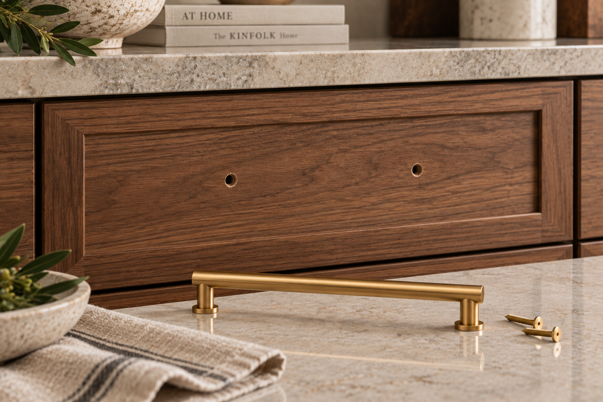 How to Replace Cabinet Hardware Without Drilling New Holes