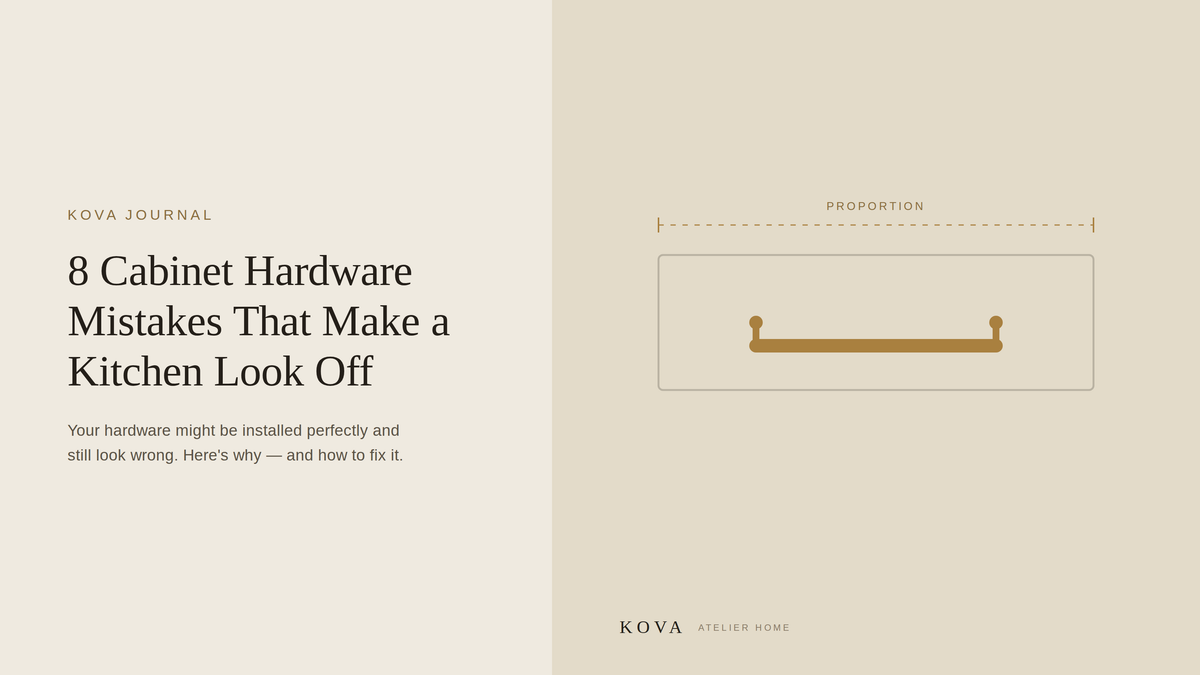 8 Cabinet Hardware Mistakes That Make a Kitchen Look Off