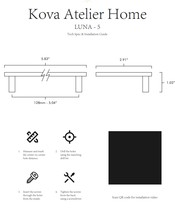 Luna Solid Brass Semi-Circle Cabinet Pull Specs
